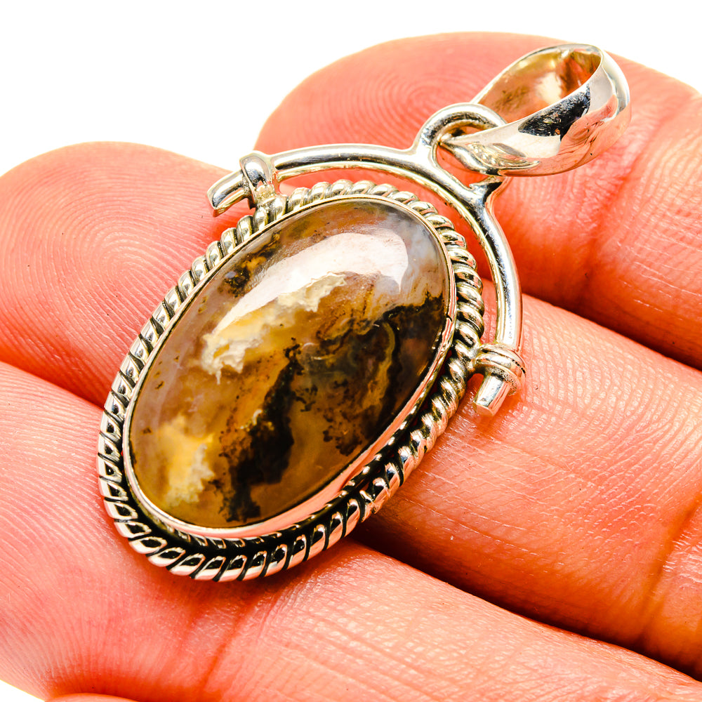 Plume Agate Pendants handcrafted by Ana Silver Co - PD756212