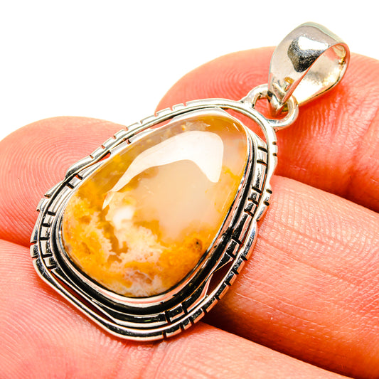 Plume Agate Pendants handcrafted by Ana Silver Co - PD756215