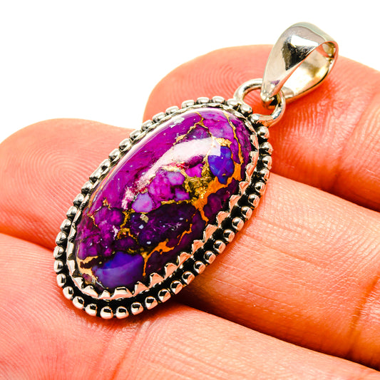 Purple Copper Composite Turquoise Pendants handcrafted by Ana Silver Co - PD756218