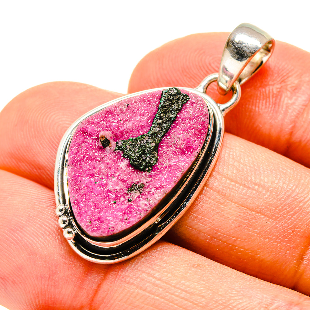 Cobalto Calcite Druzy Pendants handcrafted by Ana Silver Co - PD756219