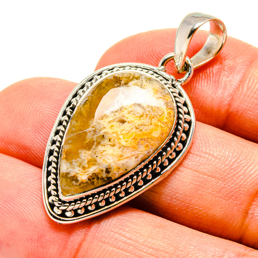 Plume Agate Pendants handcrafted by Ana Silver Co - PD756222