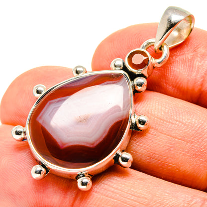 Red Botswana Agate Pendants handcrafted by Ana Silver Co - PD756226