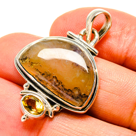 Plume Agate Pendants handcrafted by Ana Silver Co - PD756230