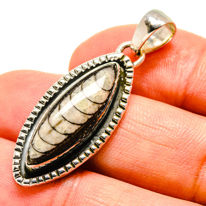 Orthoceras Fossil Pendants handcrafted by Ana Silver Co - PD756237