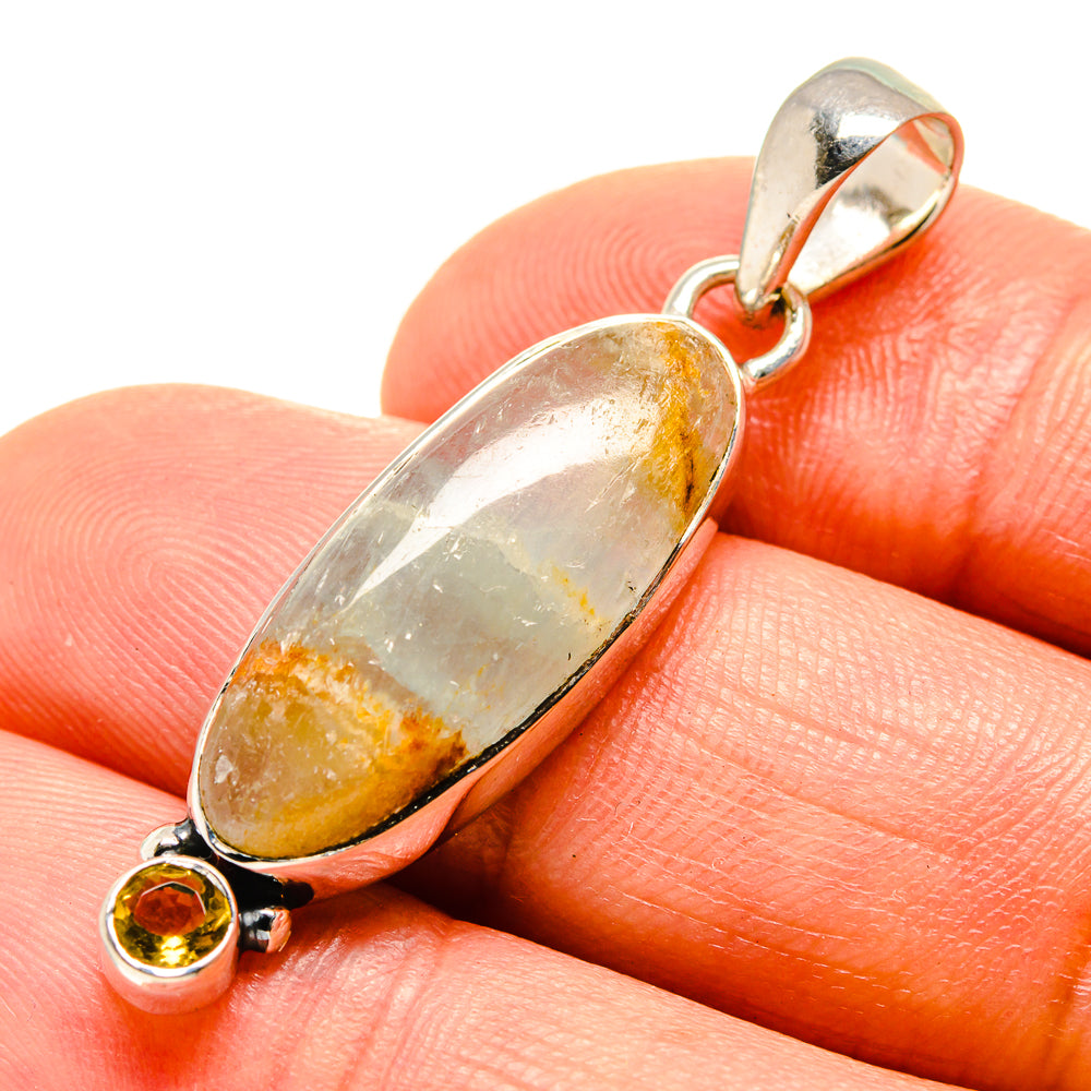 Aquamarine Pendants handcrafted by Ana Silver Co - PD756244