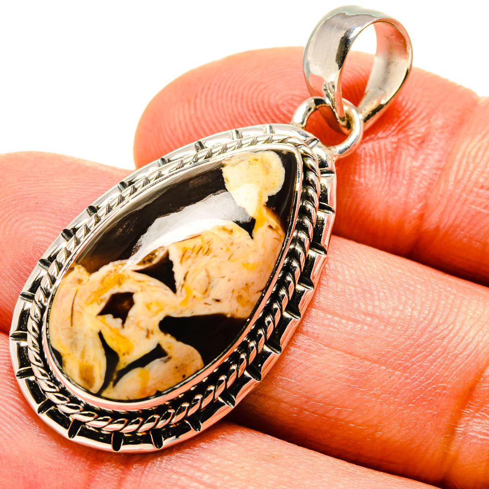 Peanut Wood Jasper Pendants handcrafted by Ana Silver Co - PD756250