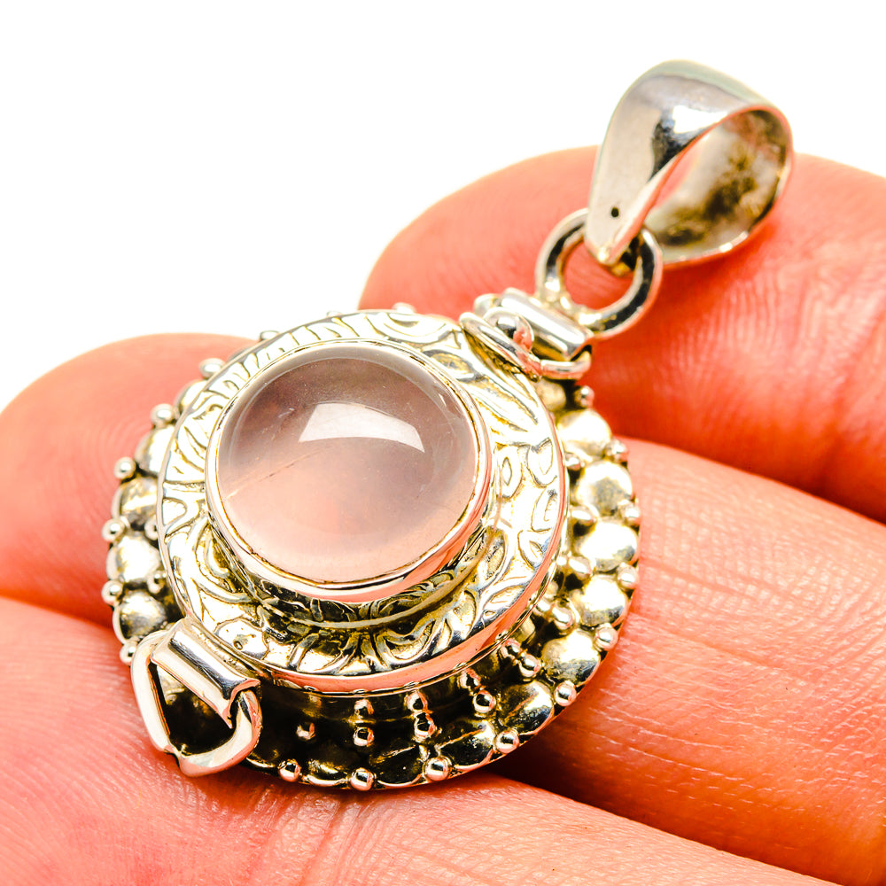Rose Quartz Pendants handcrafted by Ana Silver Co - PD756261