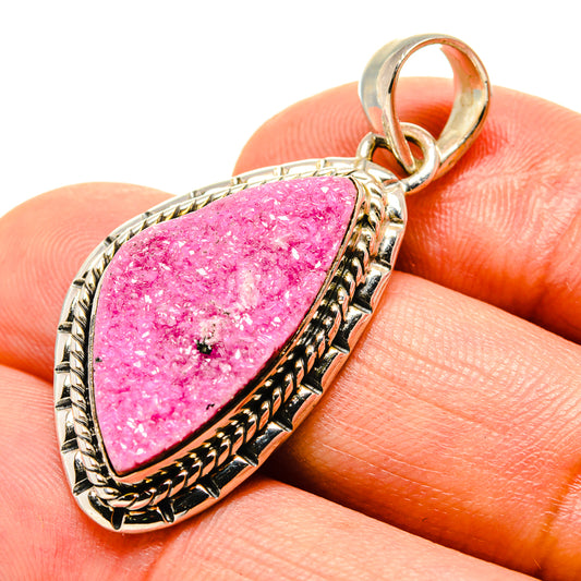 Cobalto Calcite Druzy Pendants handcrafted by Ana Silver Co - PD756263