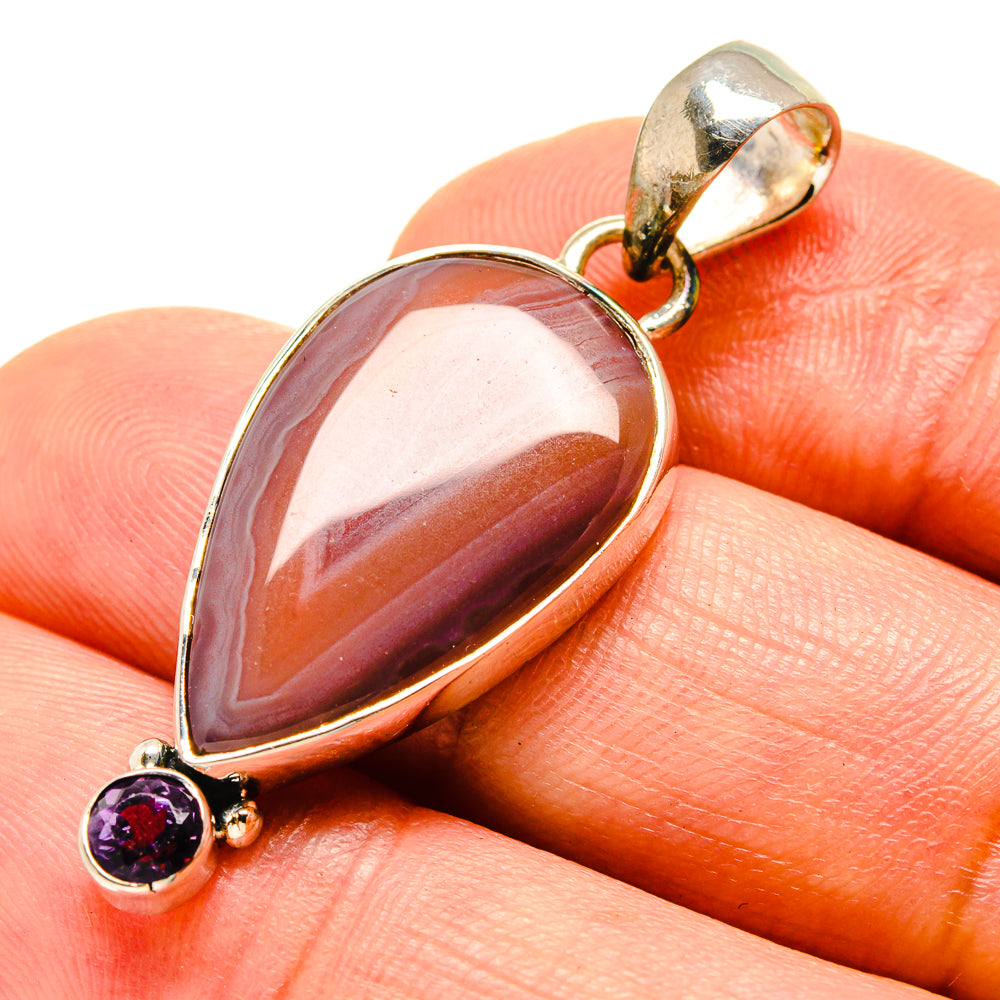Orange Botswana Agate Pendants handcrafted by Ana Silver Co - PD756264