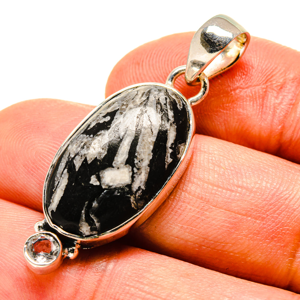 Chrysanthemum Stone Pendants handcrafted by Ana Silver Co - PD756266