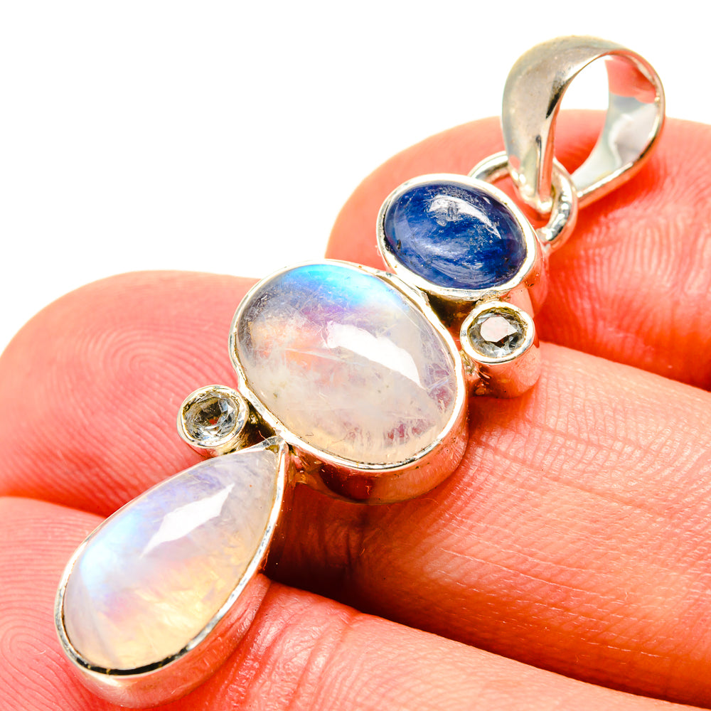 Rainbow Moonstone Pendants handcrafted by Ana Silver Co - PD756274