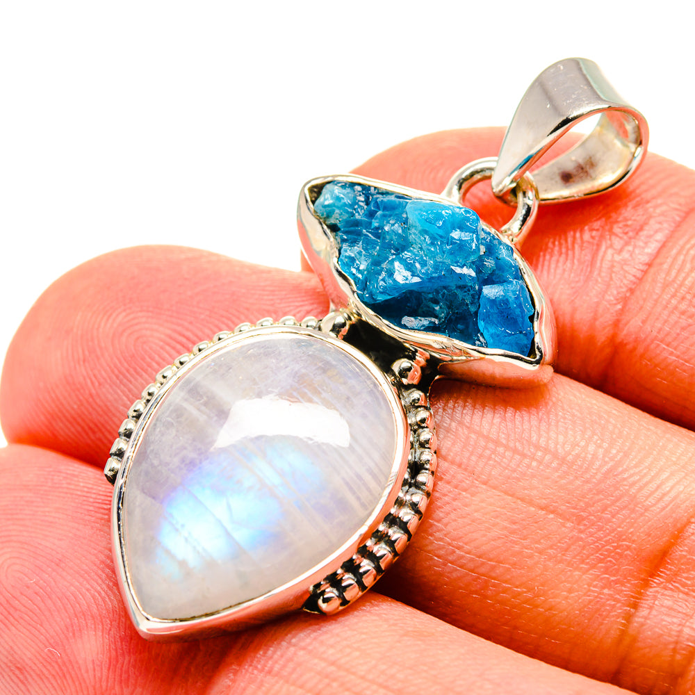 Rainbow Moonstone Pendants handcrafted by Ana Silver Co - PD756275