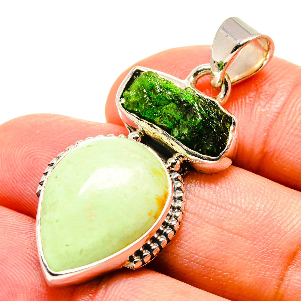 Lemon Chrysoprase Pendants handcrafted by Ana Silver Co - PD756288