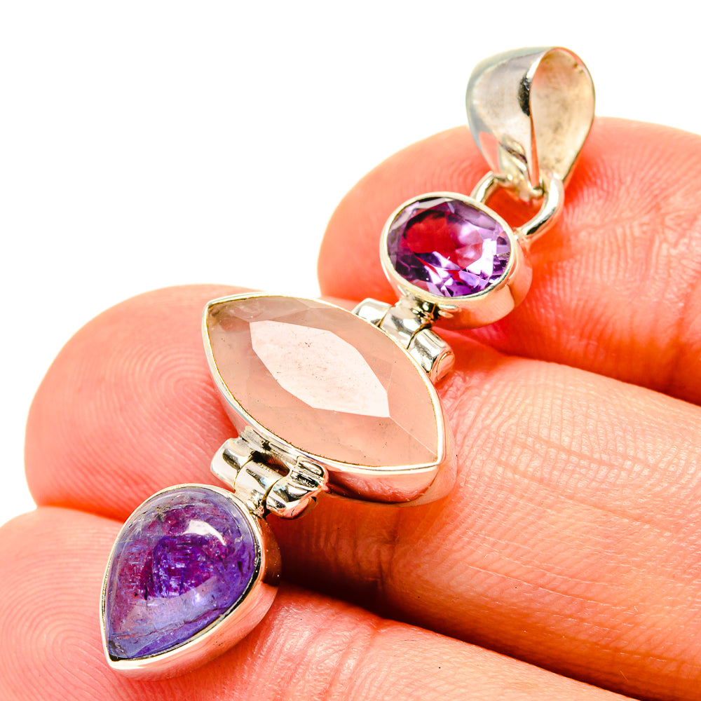 Rose Quartz Pendants handcrafted by Ana Silver Co - PD756293