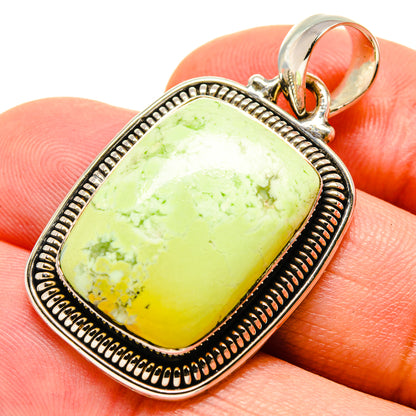 Lemon Chrysoprase Pendants handcrafted by Ana Silver Co - PD756322