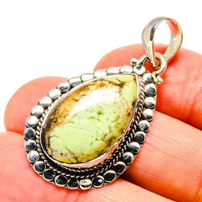 Lemon Chrysoprase Pendants handcrafted by Ana Silver Co - PD756338