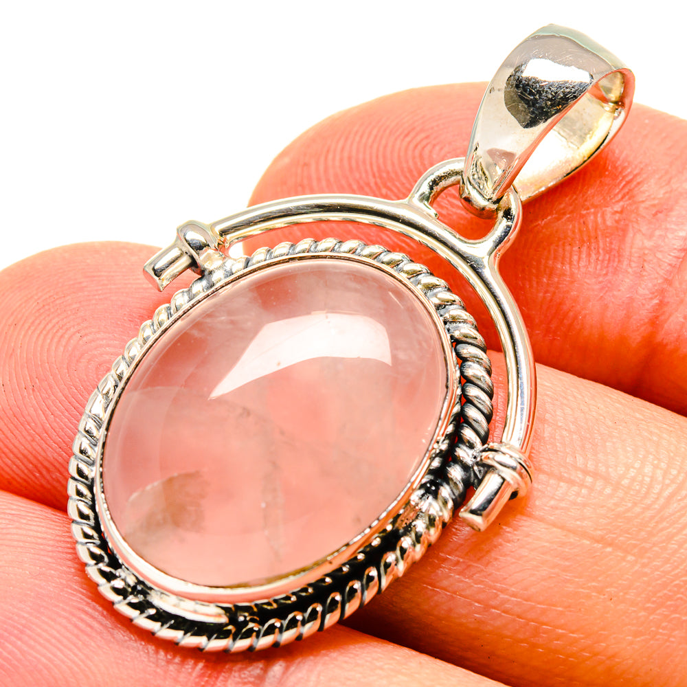 Rose Quartz Pendants handcrafted by Ana Silver Co - PD756339
