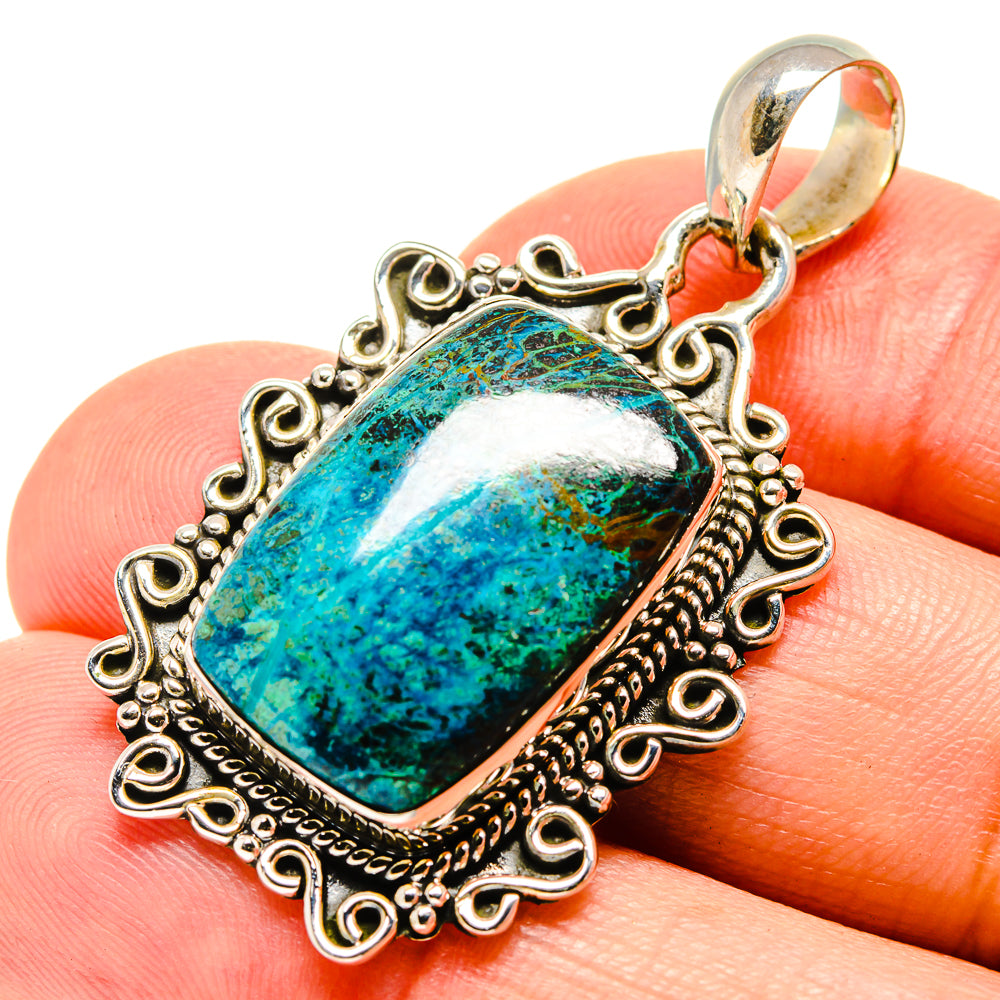 Chrysocolla Pendants handcrafted by Ana Silver Co - PD756340
