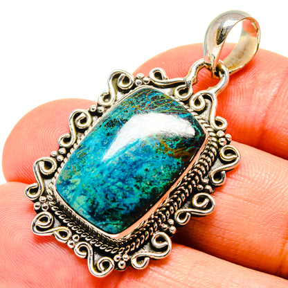 Chrysocolla Pendants handcrafted by Ana Silver Co - PD756340