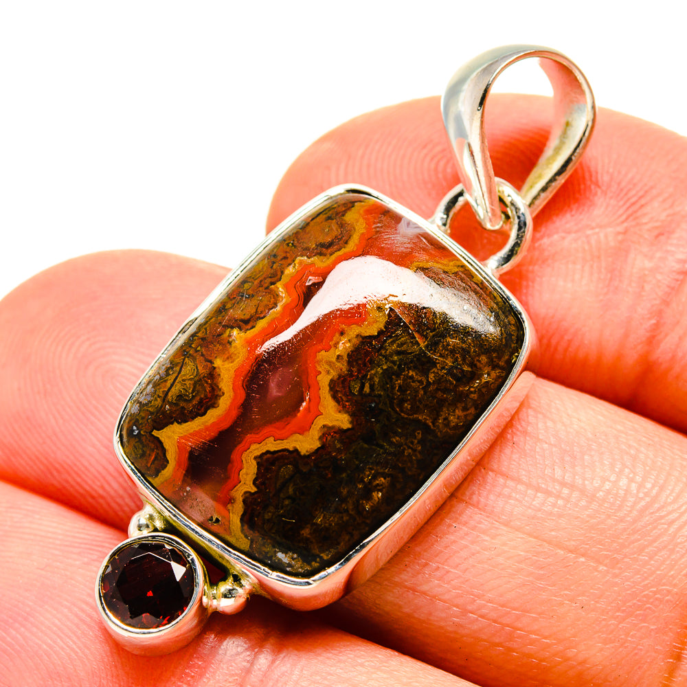 Moroccan Agate Pendants handcrafted by Ana Silver Co - PD756342