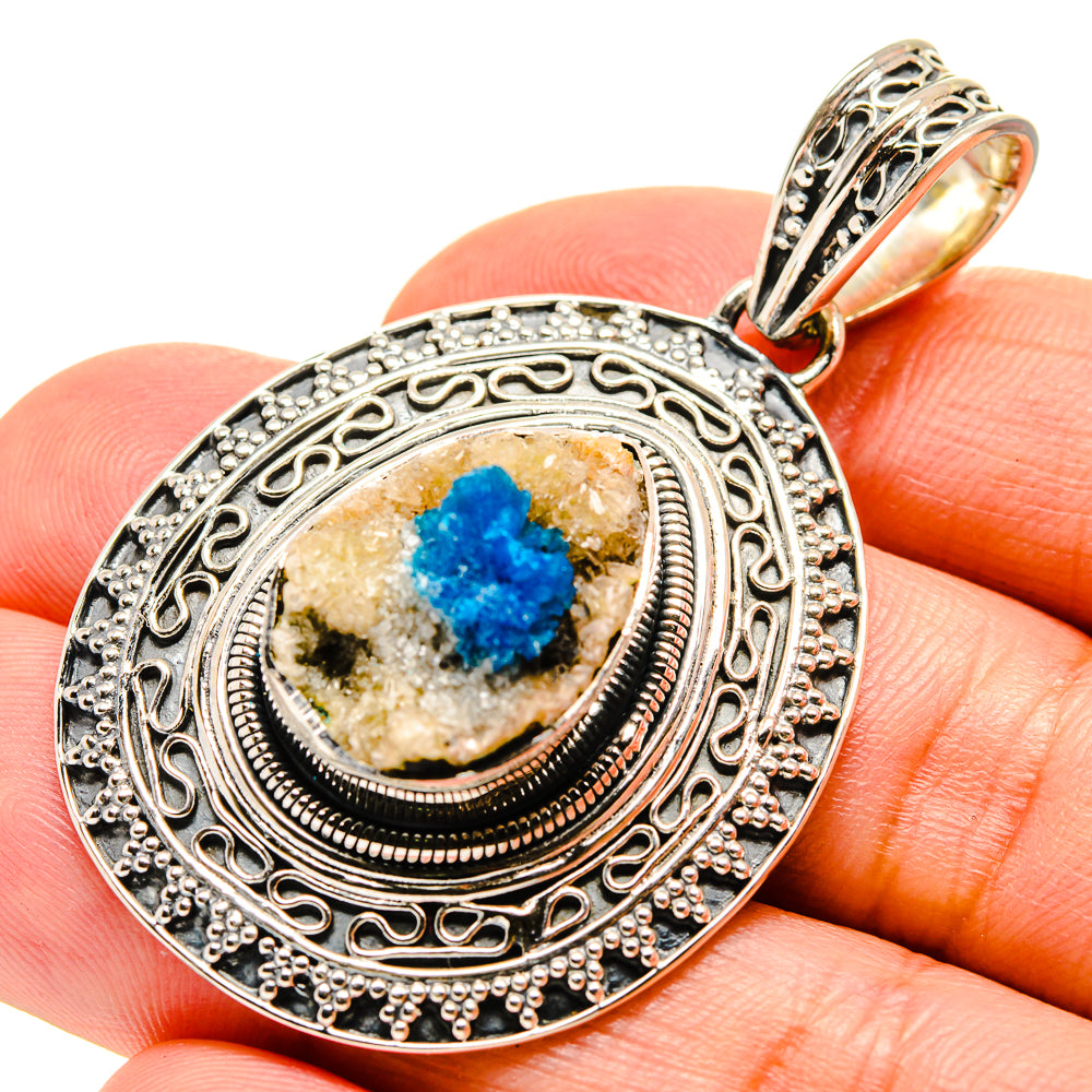 Cavansite Crystal Pendants handcrafted by Ana Silver Co - PD756367