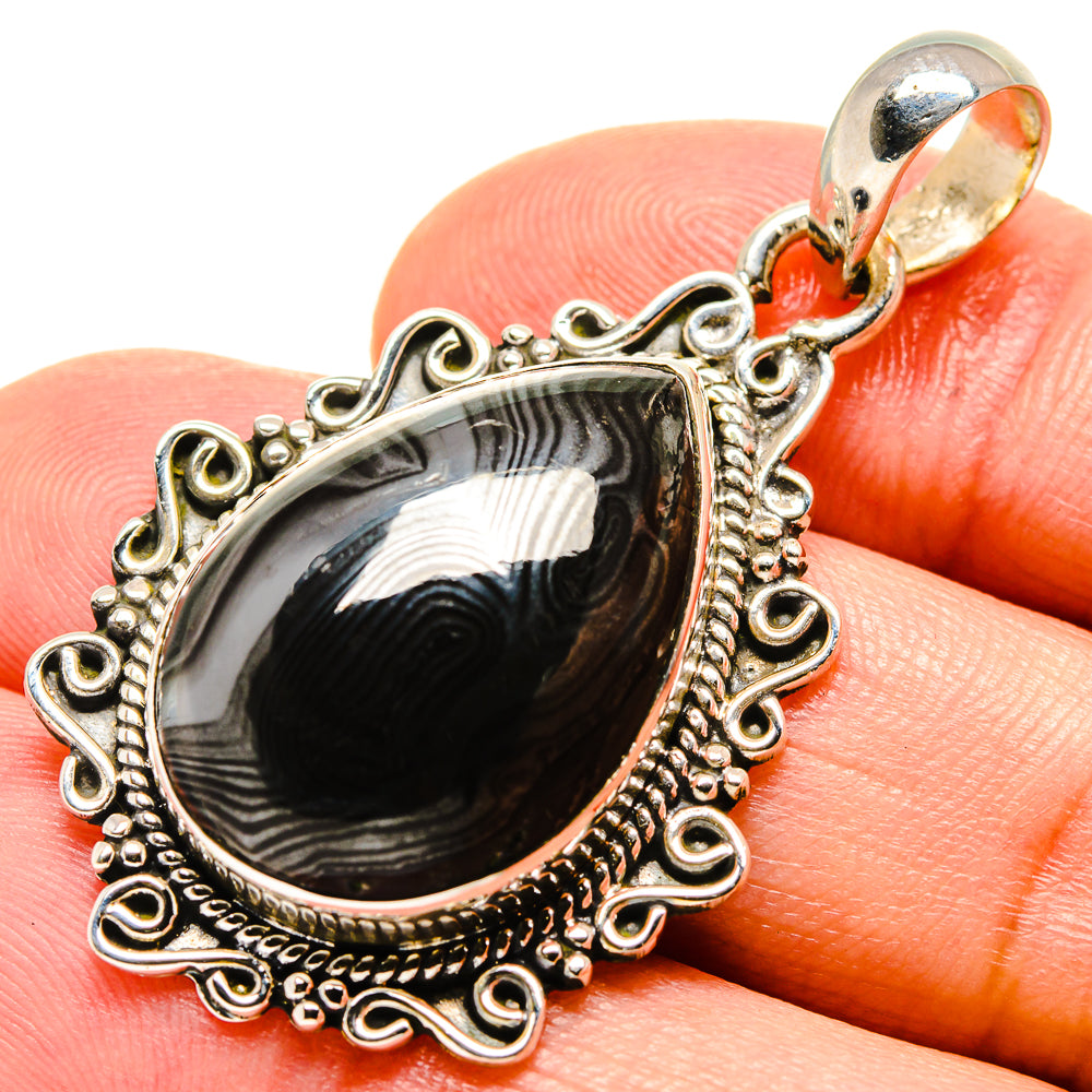 Psilomelane Pendants handcrafted by Ana Silver Co - PD756374