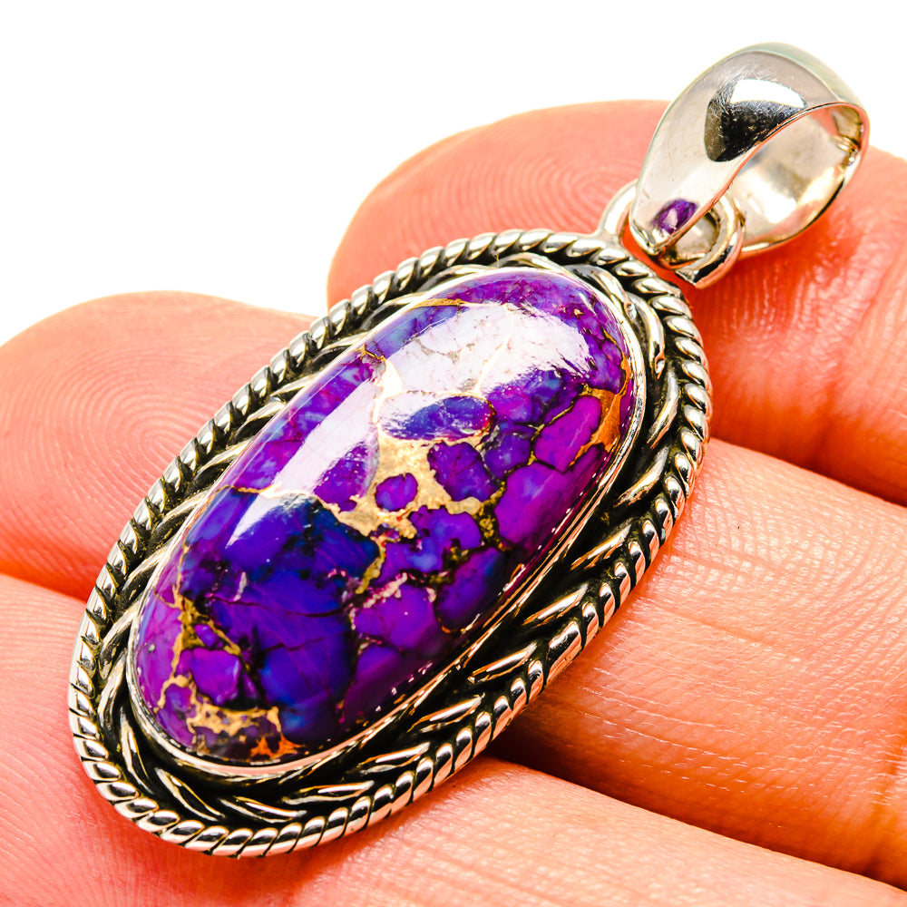 Purple Copper Composite Turquoise Pendants handcrafted by Ana Silver Co - PD756397