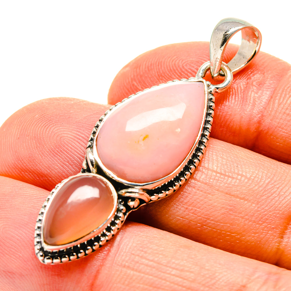Pink Opal Pendants handcrafted by Ana Silver Co - PD756399