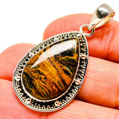 Golden Pietersite Pendants handcrafted by Ana Silver Co - PD756406