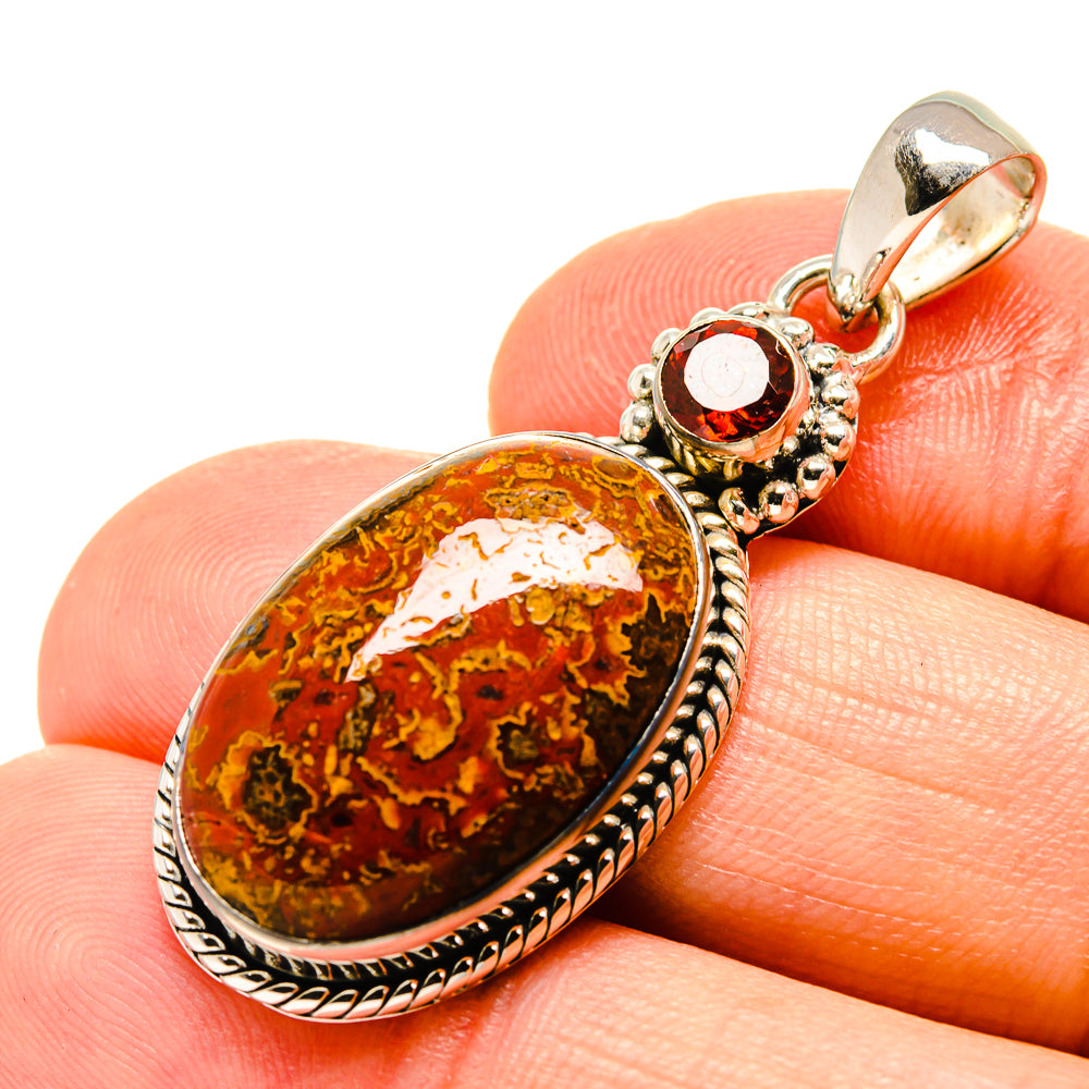 Moroccan Agate Pendants handcrafted by Ana Silver Co - PD756409