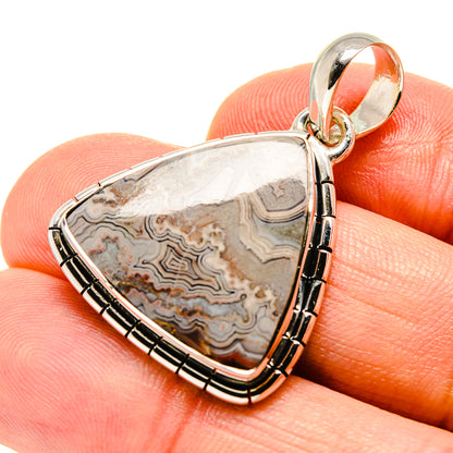 Laguna Lace Agate Pendants handcrafted by Ana Silver Co - PD756415