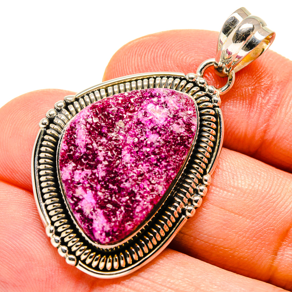 Cobalto Calcite Druzy Pendants handcrafted by Ana Silver Co - PD756417