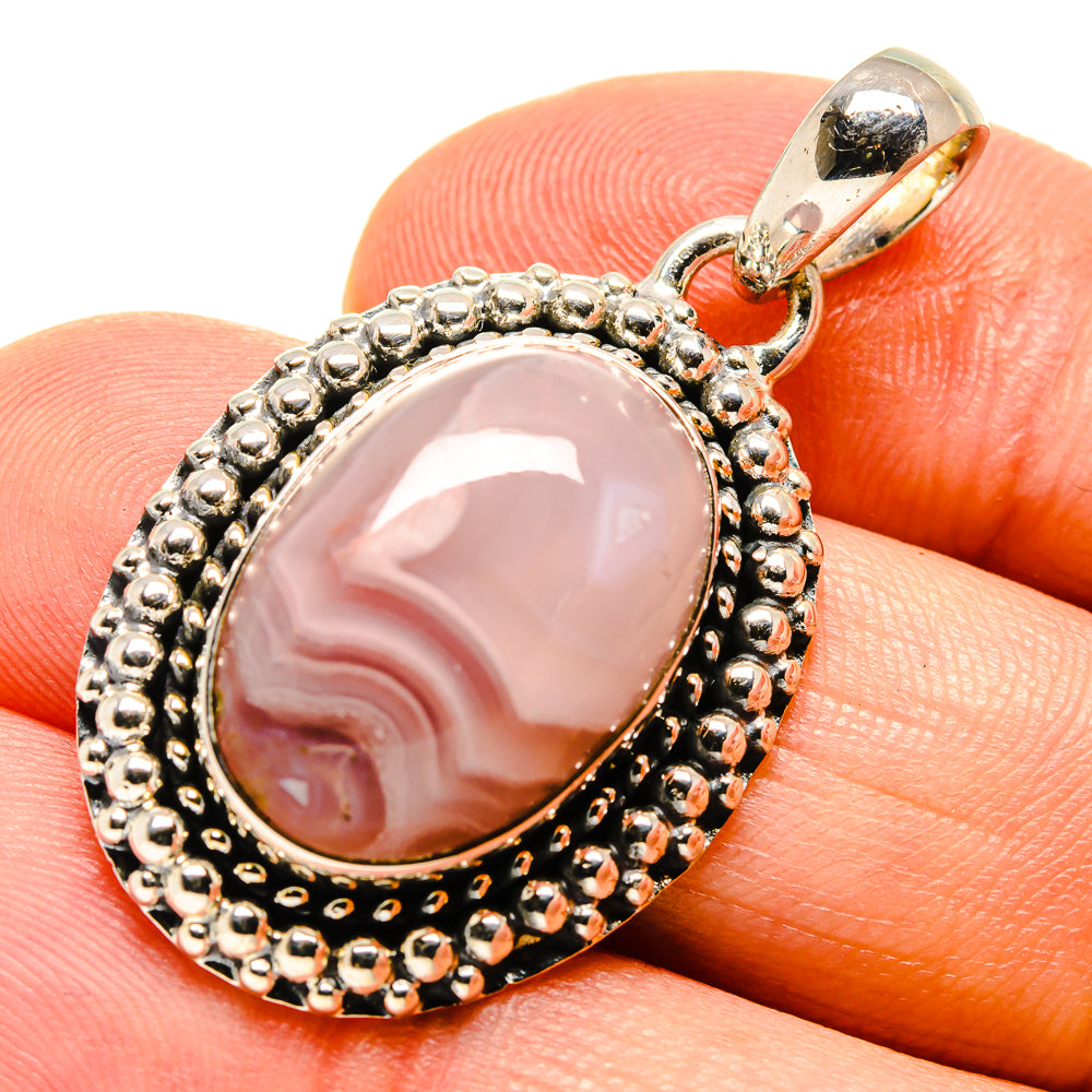 Laguna Lace Agate Pendants handcrafted by Ana Silver Co - PD756431