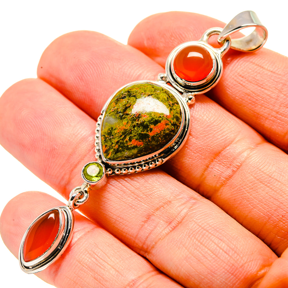 Unakite Pendants handcrafted by Ana Silver Co - PD756444