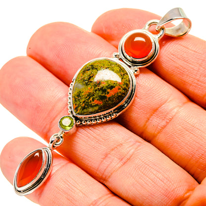 Unakite Pendants handcrafted by Ana Silver Co - PD756444