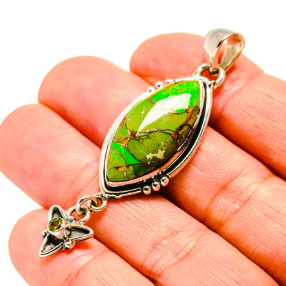 Green Copper Composite Turquoise Pendants handcrafted by Ana Silver Co - PD756451