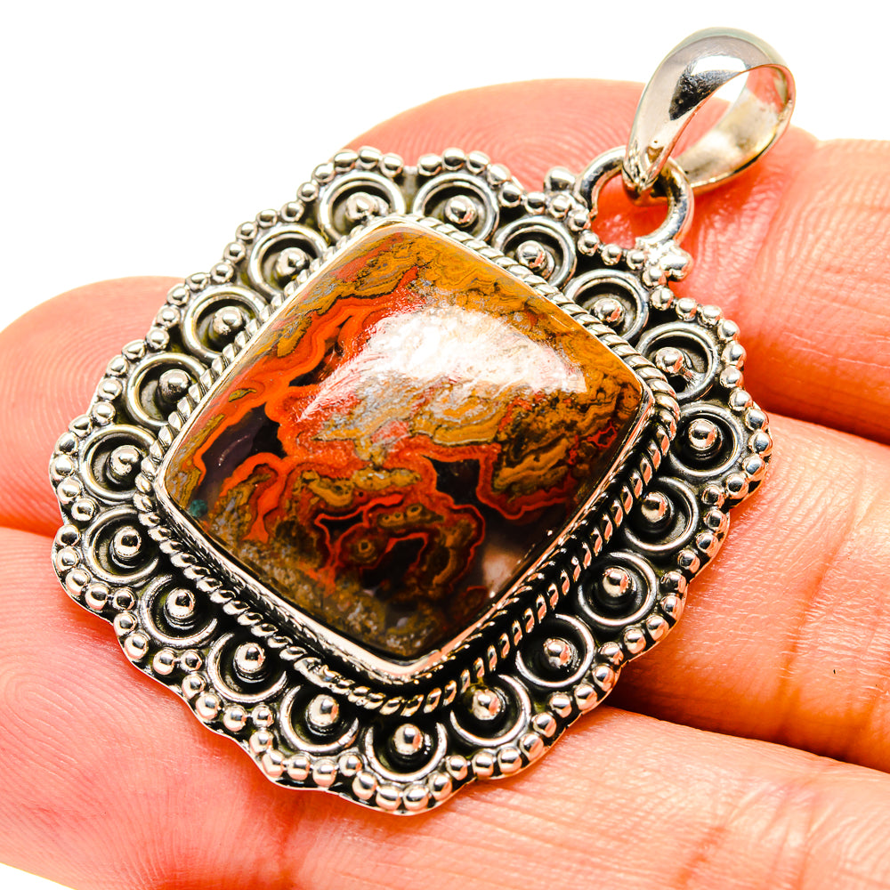 Moroccan Agate Pendants handcrafted by Ana Silver Co - PD756455