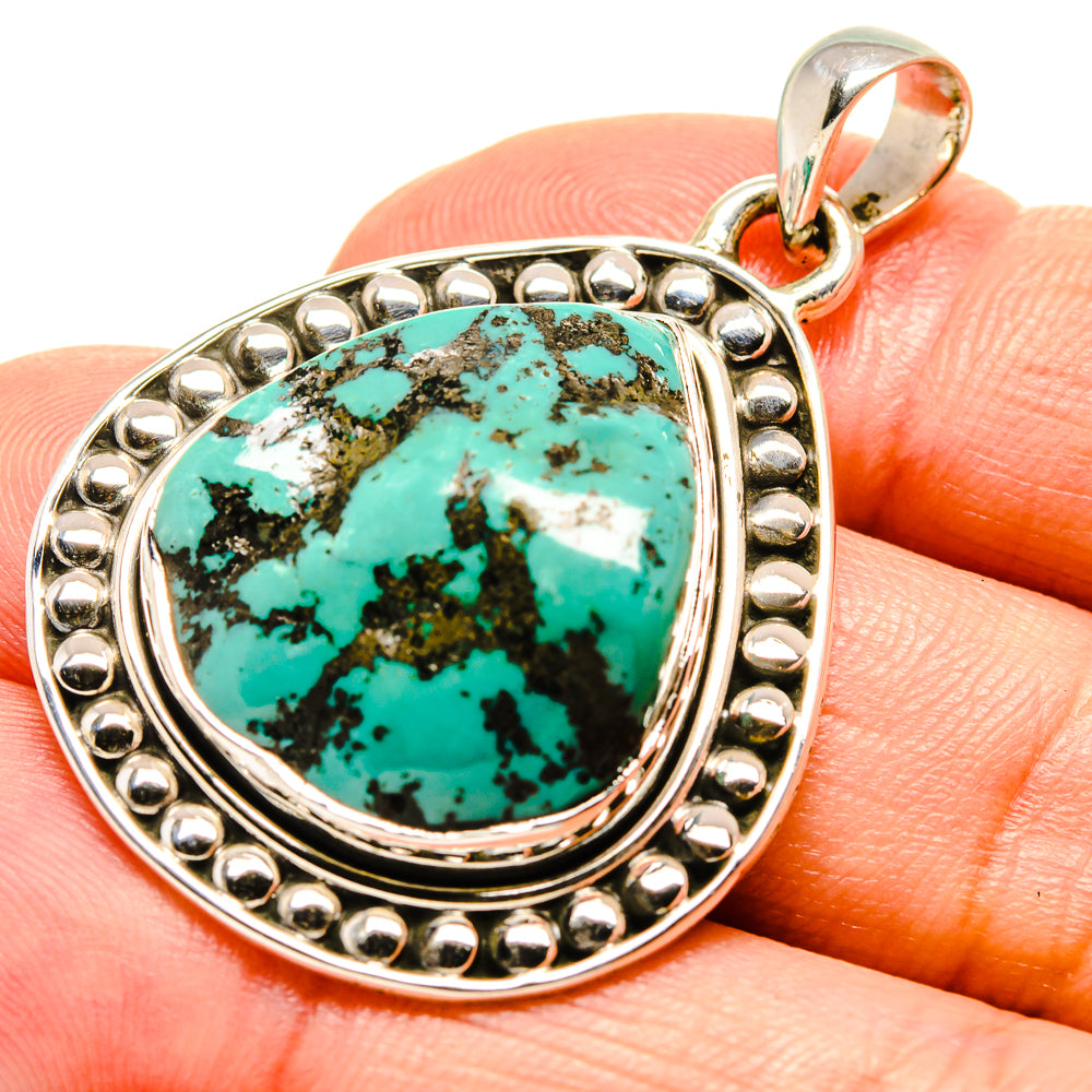 Tibetan Turquoise Pendants handcrafted by Ana Silver Co - PD756456