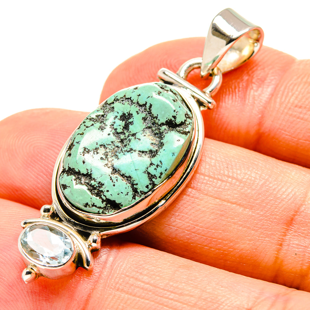 Tibetan Turquoise Pendants handcrafted by Ana Silver Co - PD756458
