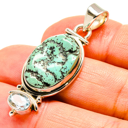 Tibetan Turquoise Pendants handcrafted by Ana Silver Co - PD756458