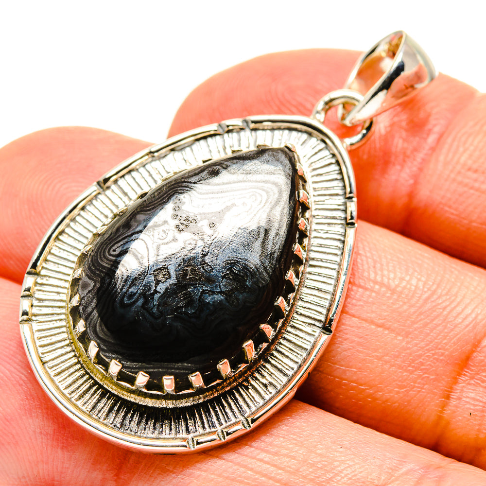 Psilomelane Pendants handcrafted by Ana Silver Co - PD756461