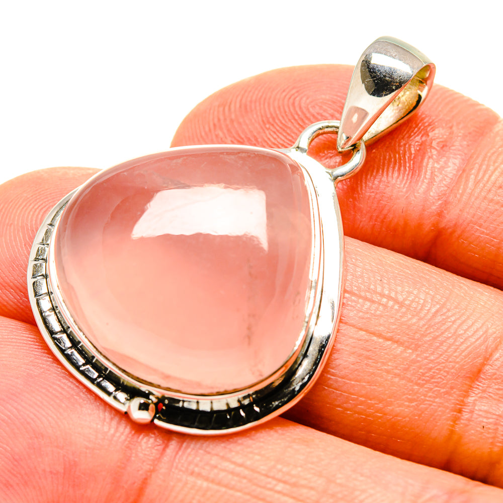 Rose Quartz Pendants handcrafted by Ana Silver Co - PD756466