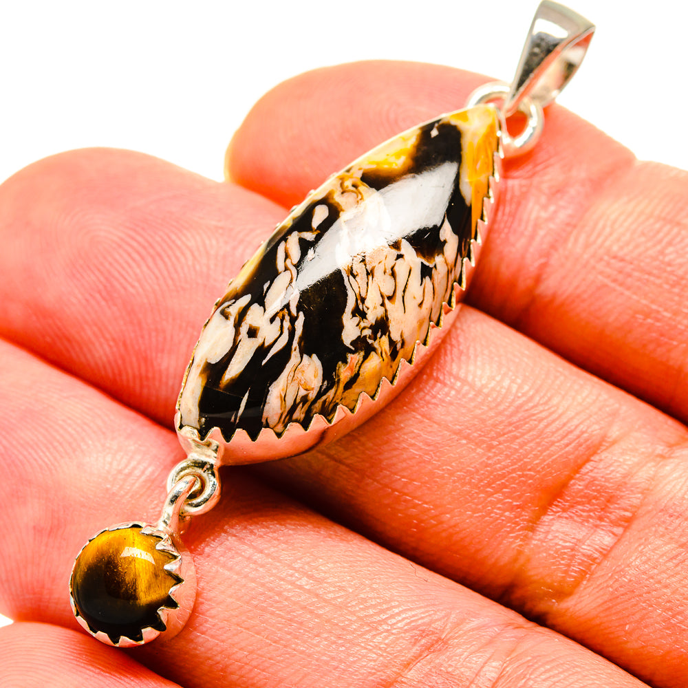 Peanut Wood Jasper Pendants handcrafted by Ana Silver Co - PD756475