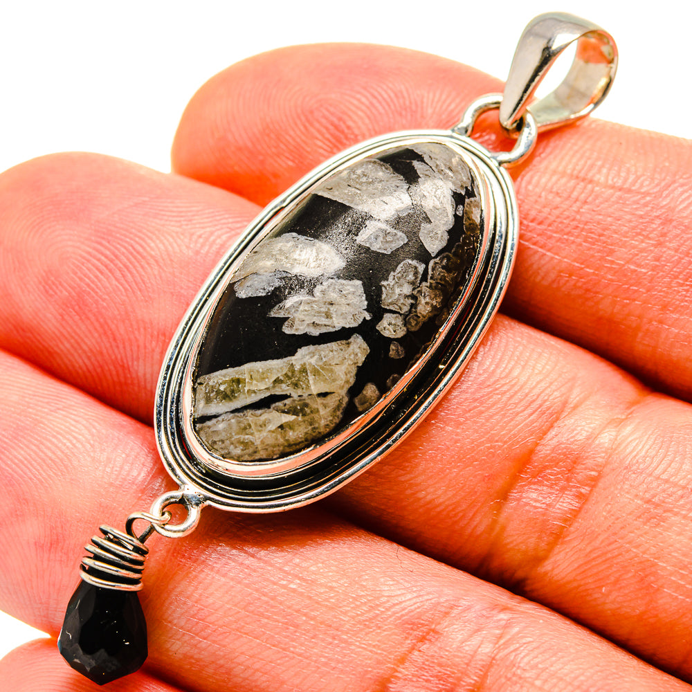 Chrysanthemum Stone Pendants handcrafted by Ana Silver Co - PD756479