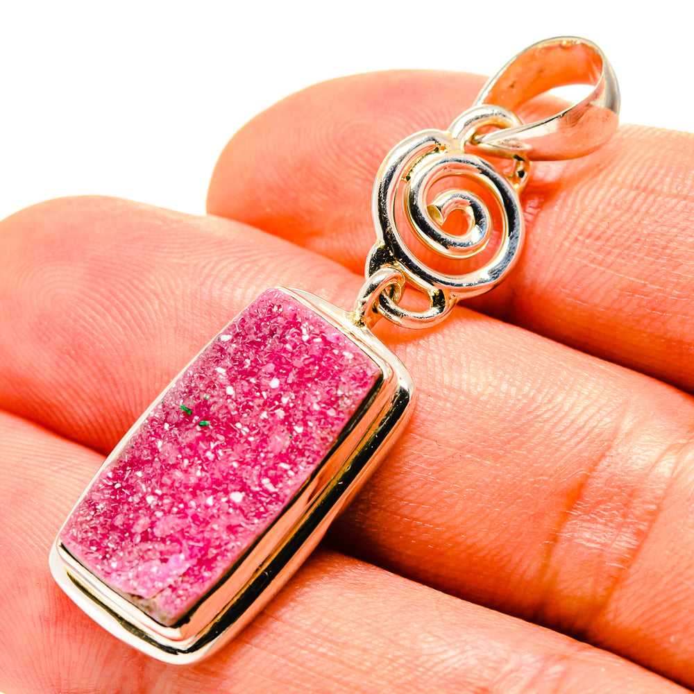 Cobalto Calcite Druzy Pendants handcrafted by Ana Silver Co - PD756481