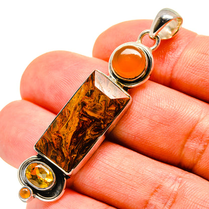 Golden Pietersite Pendants handcrafted by Ana Silver Co - PD756491