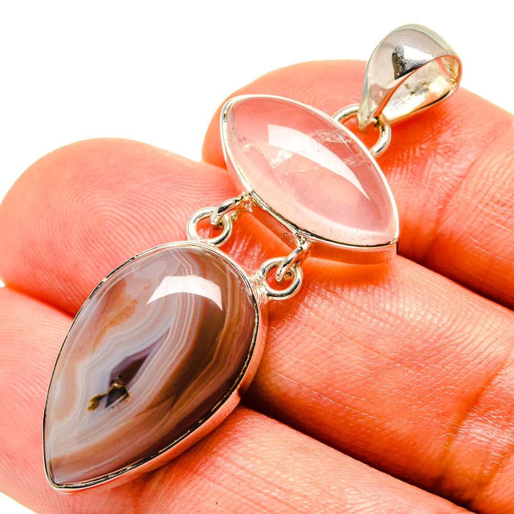 Botswana Agate Pendants handcrafted by Ana Silver Co - PD756492