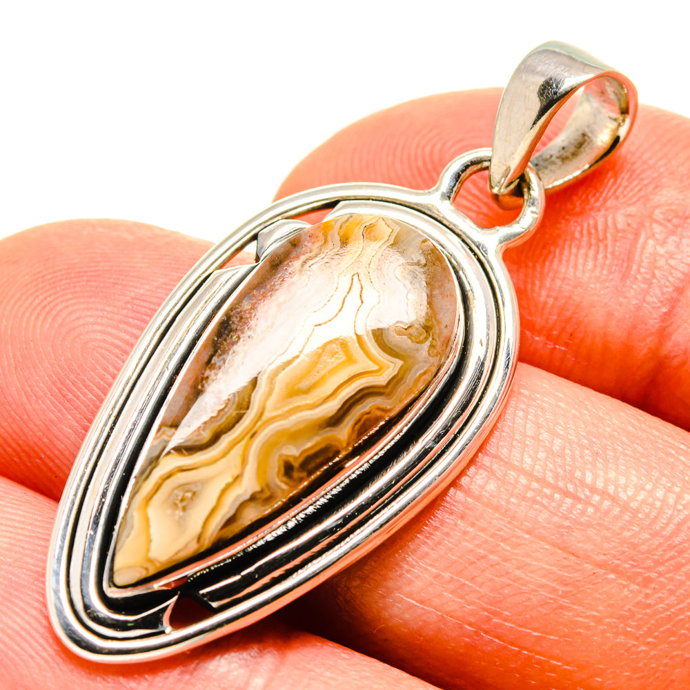 Laguna Lace Agate Pendants handcrafted by Ana Silver Co - PD756504