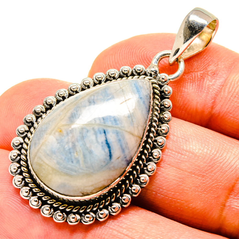 Blue Scheelite Pendants handcrafted by Ana Silver Co - PD756542