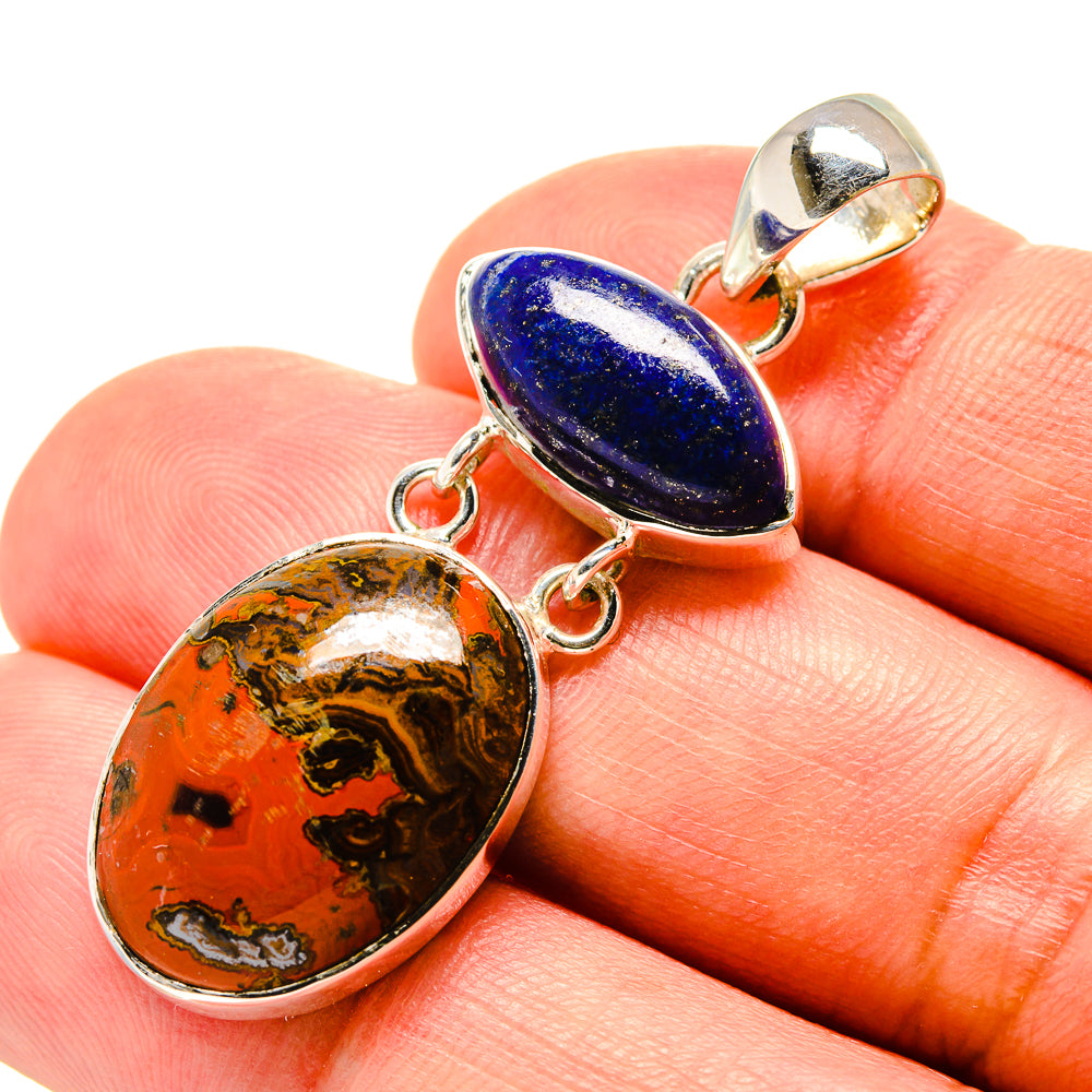 Moroccan Agate Pendants handcrafted by Ana Silver Co - PD756582
